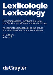Lexikologie / Lexicology. 2. Halbband - Cover