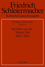 Schriften aus der Stolper Zeit (1802-1804) - Cover