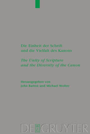 Die Einheit der Schrift und die Vielfalt des Kanons/The Unity of Scripture and the Diversity of the Canon - Cover