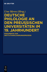 Deutsche Philologie an den preussischen Universitäten im 19. Jahrhundert - Cover