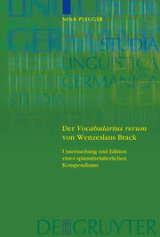 Der 'Vocabularium rerum' von Wenzeslaus Brack - Cover