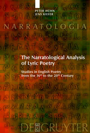 The Narratological Analysis of Lyric Poetry - Cover