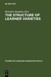The Structure of Learner Varieties - Cover