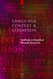 Methods in Empirical Prosody Research - Cover