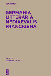 Germania Litteraria Mediaevalis Francigena - Gesamtregister - Cover