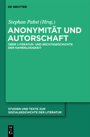 Anonymität und Autorschaft - Cover