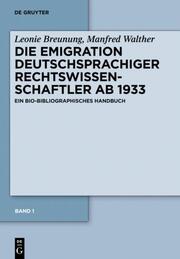 Die Emigration deutscher Rechtswissenschaftler ab 1933