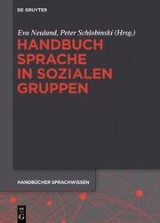 Handbuch Sprache in sozialen Gruppen - Cover