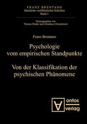 Psychologie vom empirischen Standpunkt.Von der Klassifikation psychischer Phänomene