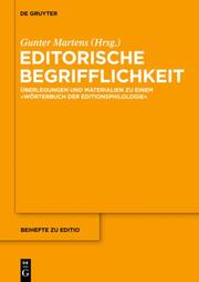 Editorische Begrifflichkeit - Cover