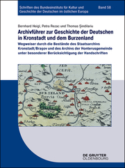 Archivführer zur Geschichte der Deutschen in Kronstadt und dem Burzenland - Cover