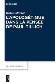 Lapologétique dans la pensée de Paul Tillich