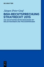 BGH-Rechtsprechung Strafrecht 2015 - Cover