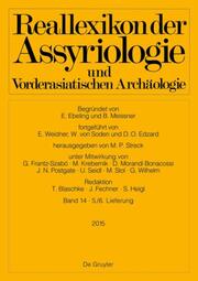 Reallexikon der Assyriologie und Vorderasiatischen Archäologie 14 - Uqair, Tall al- Ut(a)-napisi(m) - Cover