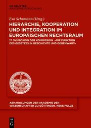 Hierarchie, Kooperation und Integration im Europäischen Rechtsraum - Cover