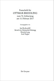 Festschrift für Ottmar Breidling zum 70.Geburtstag am 15.Februar 2017