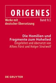 Die Homilien und Fragmente zum Hohelied - Cover