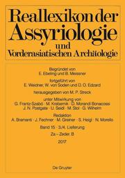 Reallexikon der Assyriologie und Vorderasiatischen Archäologie Za - Zeder. B