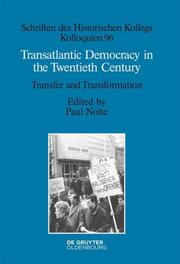 Transatlantic Democracy in the Twentieth Century - Cover