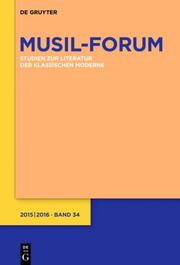 Musil-Forum 34 - 2015/2016 - Cover