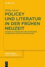 Policey und Literatur in der Frühen Neuzeit - Cover