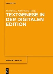 Textgenese in der digitalen Edition - Cover