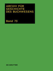 Archiv für Geschichte des Buchwesens 2018 - Cover