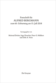 Festschrift für Alfred Bergmann zum 65. Geburtstag am 13. Juli 2018 - Cover