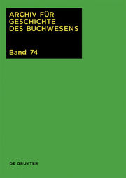 Archiv für Geschichte des Buchwesens 2019 - Cover