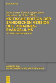 Kritische Edition der sahidischen Version des Johannesevangeliums - Cover