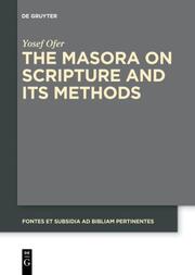The Masora on Scripture and Its Methods - Cover