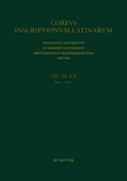 Inscriptiones sacrae - Cover