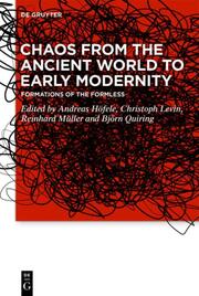 Chaos from the Ancient World to Early Modernity - Cover