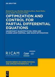 Optimization and Control for Partial Differential Equations