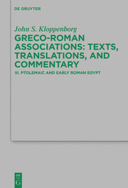 Ptolemaic and Early Roman Egypt - Cover