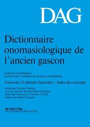 Dictionnaire onomasiologique de lancien gascon (DAG). Fascicule 23
