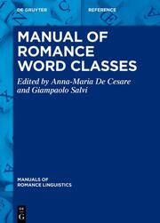 Manual of Romance Word Classes - Cover