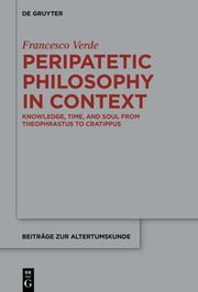 Peripatetic Philosophy in Context