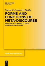 Forms and Functions of Meta-Discourse - Cover
