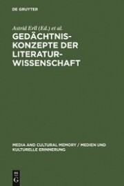 Gedächtniskonzepte der Literaturwissenschaft - Cover