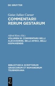 Commentarii belli Alexandrini, belli Africi, belli Hispaniensis - Cover