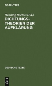 Dichtungstheorien der Aufklärung - Cover