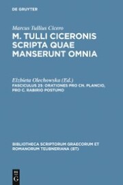 Orationes pro Cn. Plancio, pro C. Rabirio postumo - Cover