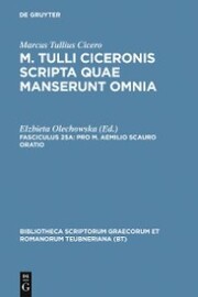 Pro M. Aemilio Scauro oratio - Cover