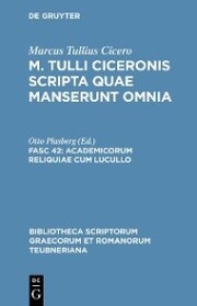 Academicorum reliquiae cum Lucullo - Cover