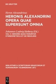 Heronis quae feruntur stereometrica et de mensuris - Cover