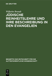 Jüdische Reinheitslehre und ihre Beschreibung in den Evangelien - Cover