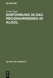 Einführung in das Programmieren in ALGOL - Cover