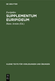 Supplementum Euripideum - Cover