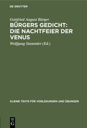 Bürgers Gedicht: Die Nachtfeier der Venus - Cover
